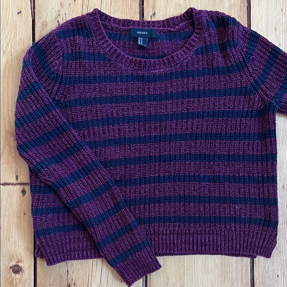Burgundy Striped Sweater
